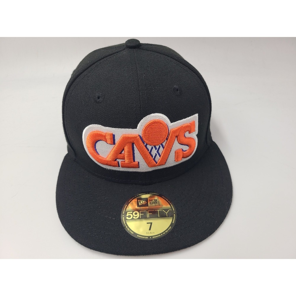 Cleveland Cavaliers New Era 59Fifty Hardwood Classics Fitted 7 Hat Cap NBA Black